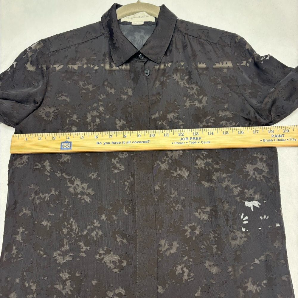 Stella McCartney Black Sheer Blouse Size 40 - Picture 11 of 12